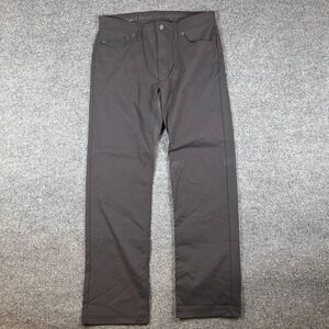 Prana Brion Pants Mens 33x32 Gray Slim Fit Stretch Hiking Outdoor Lightweight